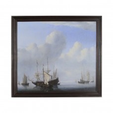 A Dutch Ship coming to Anchor