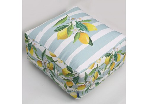 Lemon Pattern Pouf