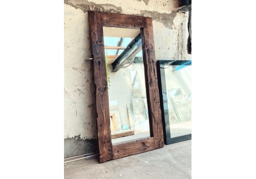 vintage wood mirror
