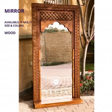 vintage wood mirror